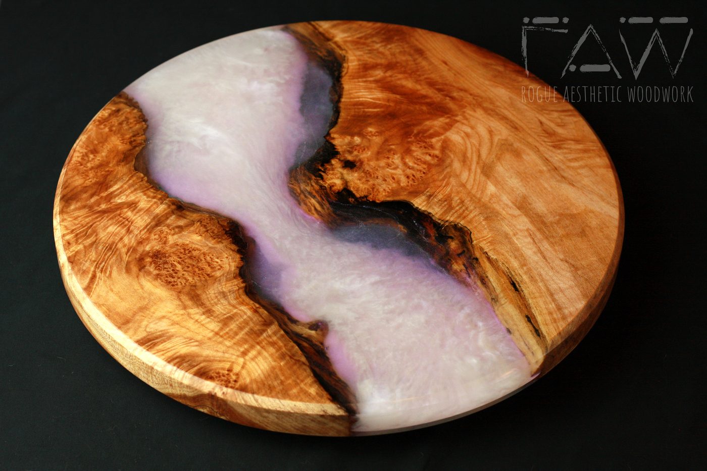 Maple Lazy Susan, Purple Milkyway